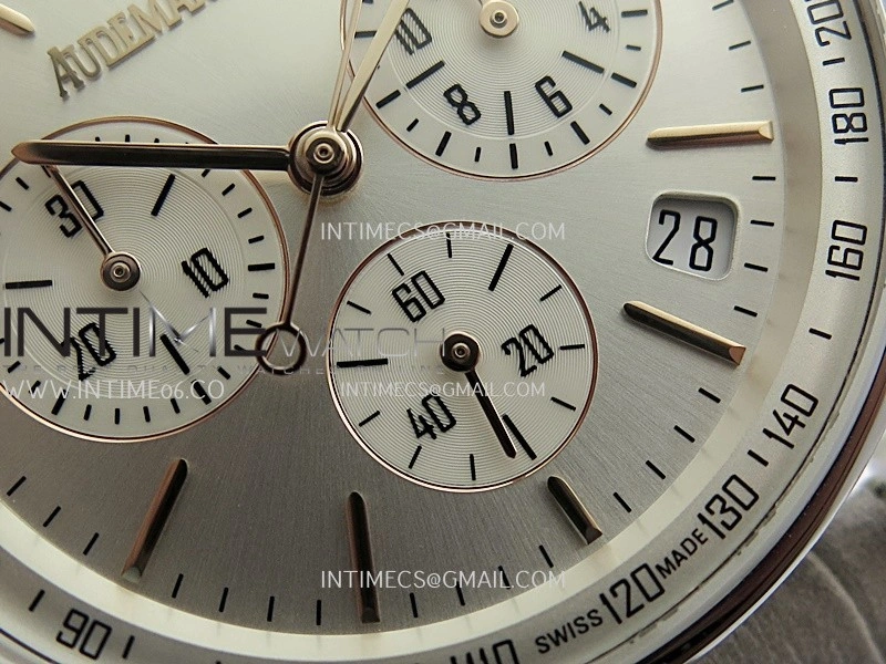 Code 11.59 Chrono 26393 SS APSF 1:1 Best Edition Silver Dial On Gray Leather Strap Super Clone SA4401